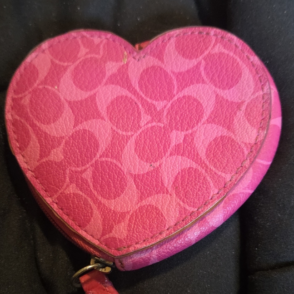 Vibrant Heart-Shaped Coin Pouch